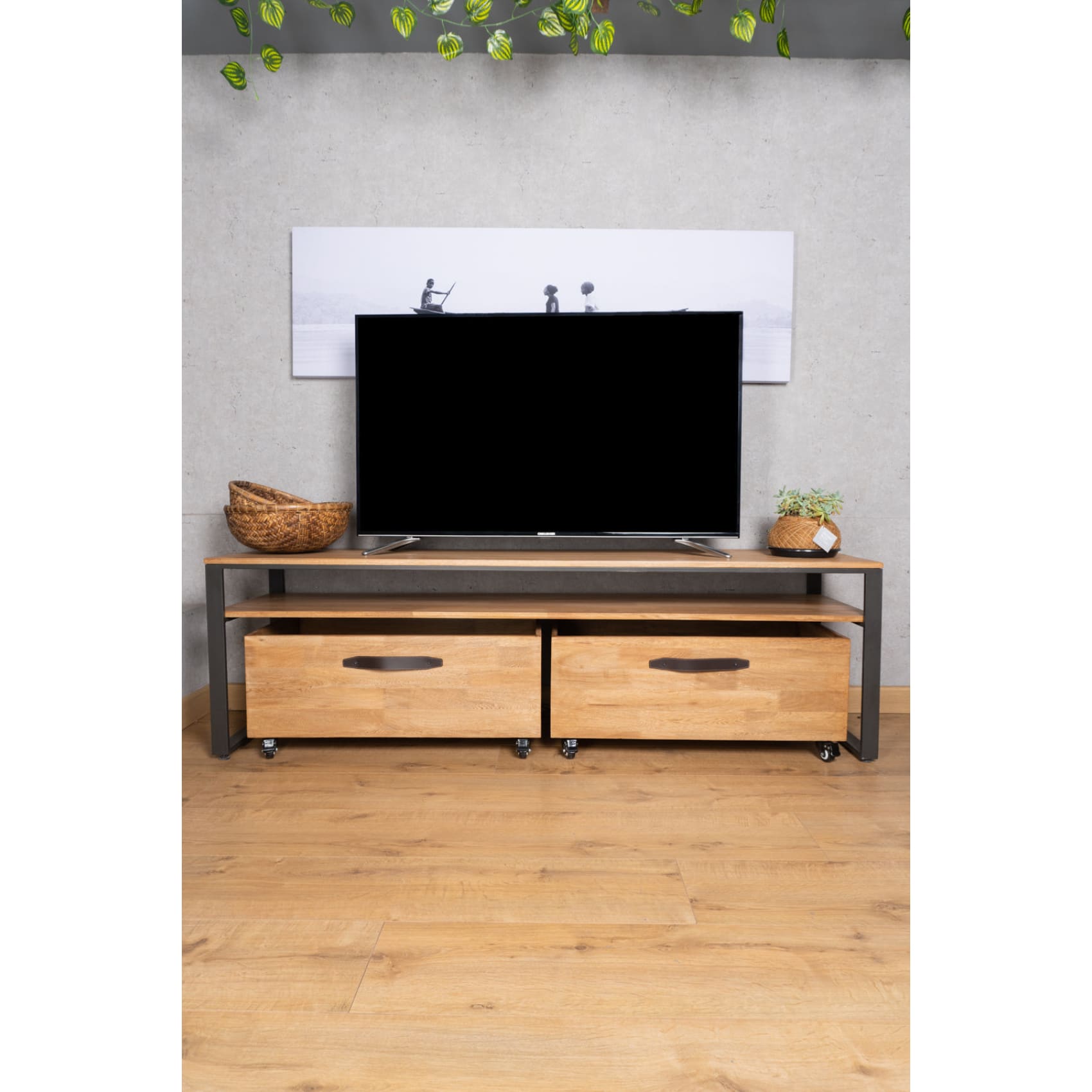 Mueble, TV, sala, televisión, sala de estar, madera, decoración