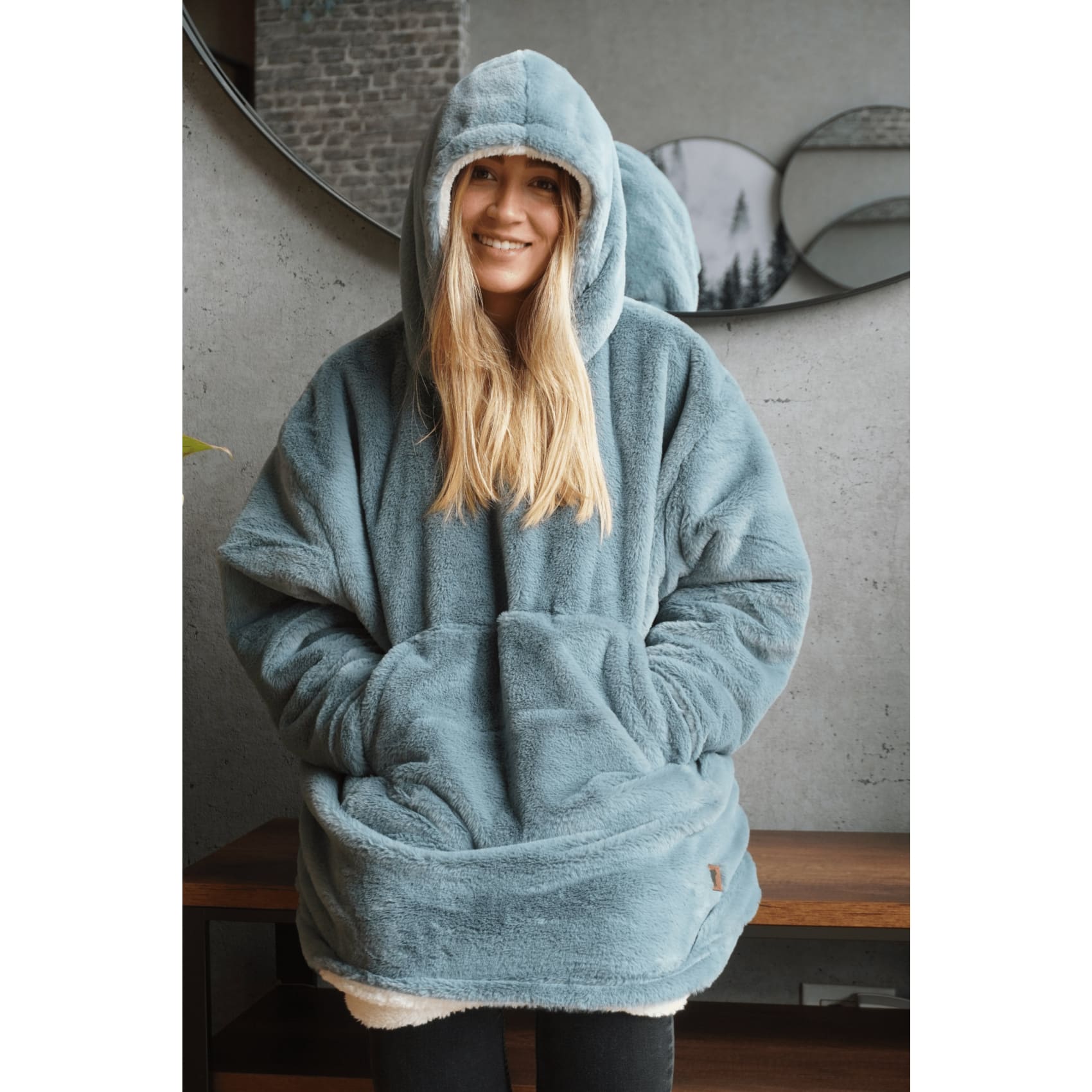 Saco Teddy Aqua